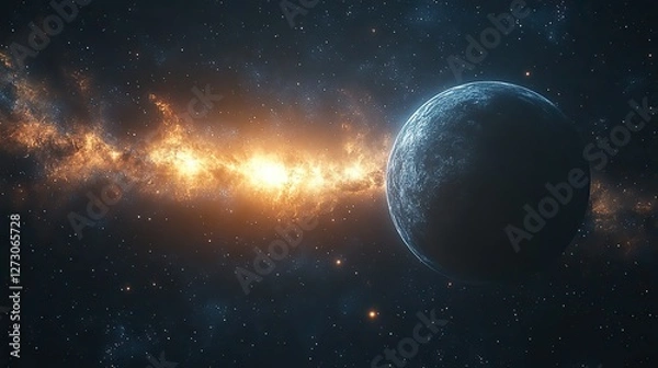 Obraz stunning hdri 360d space background nebula and stars equirectangular projection environment map