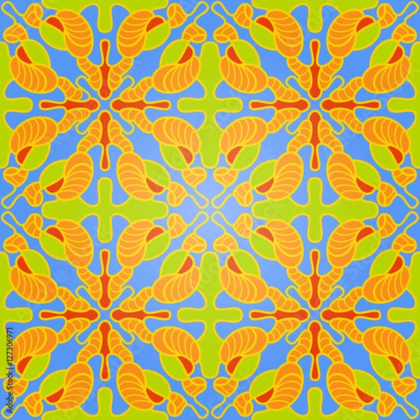 Fototapeta Seamless abstract colorful pattern with gradient. Vector illustration