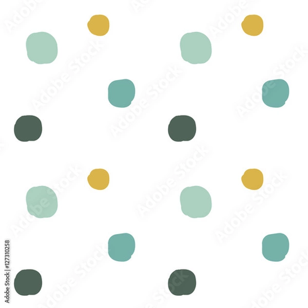 Fototapeta colorful hand drawn circle seamless vector pattern background illustration

