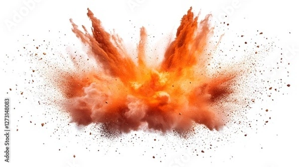 Fototapeta an explosion on a white background
