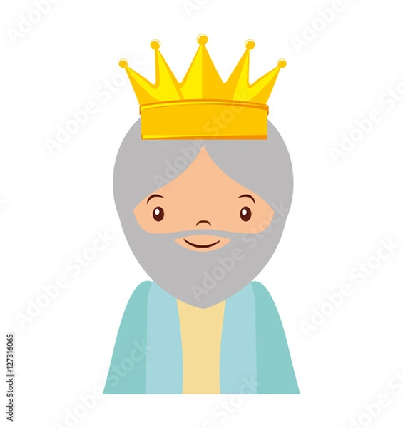 Obraz wise man epiphany manger character vector illustration design