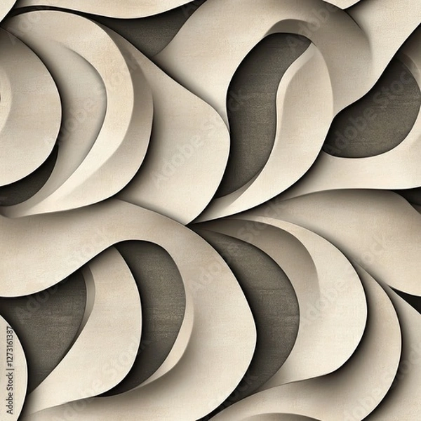 Obraz Dynamic Stucco Inspired Pattern Sweeping Shapes for Modern Design