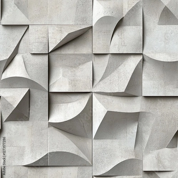 Obraz Stucco Texture Seamless Pattern Layered Geometric Design for Modern Interiors