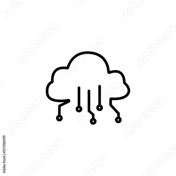 Fototapeta Cloud computing icon eps file