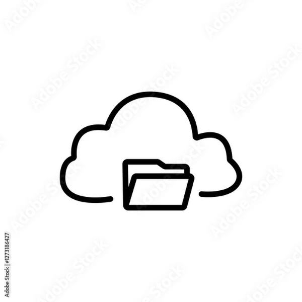 Fototapeta Data storage outline icon eps file