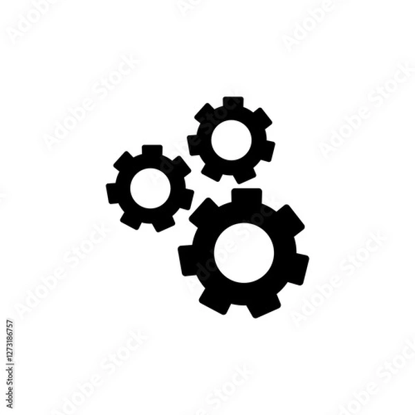 Fototapeta Robotic gear icon on white background