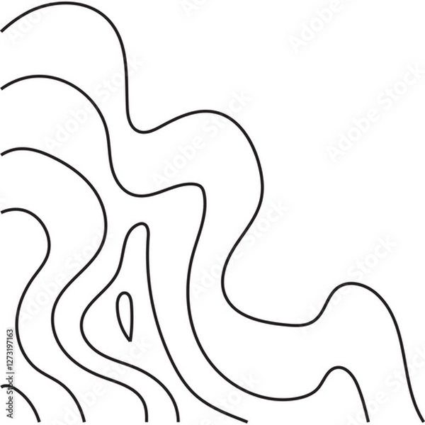 Fototapeta Topographic Line Corner