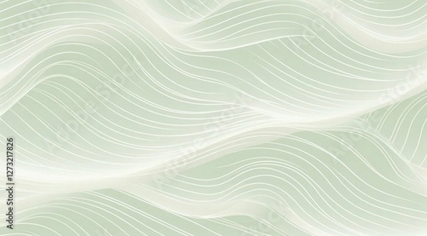 Obraz Abstract green wave background design