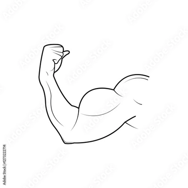 Fototapeta Biceps arm curl vector icon. Vector illustration