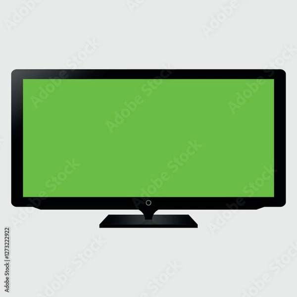 Obraz TV flat screen lcd, plasma realistic. Vector illustration.