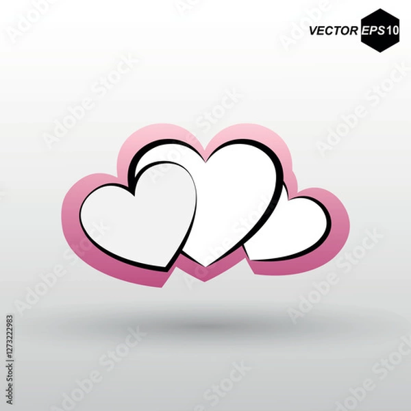Obraz Heart icon. EPS 10. Vector illustration