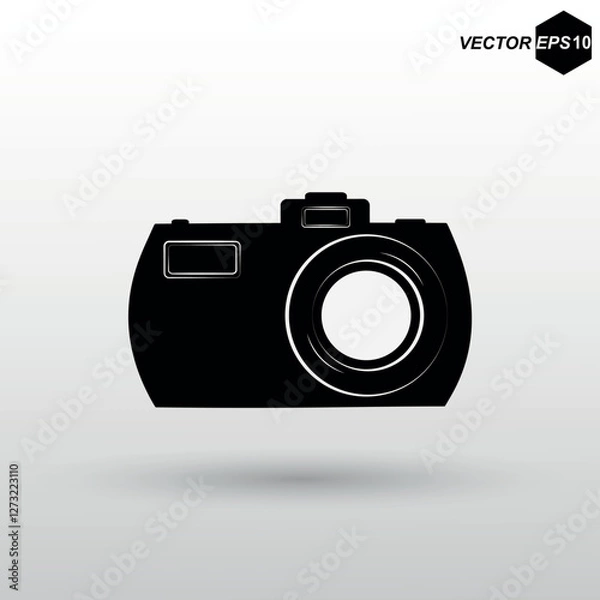Obraz Retro camera icon. EPS 10. Vector illustration