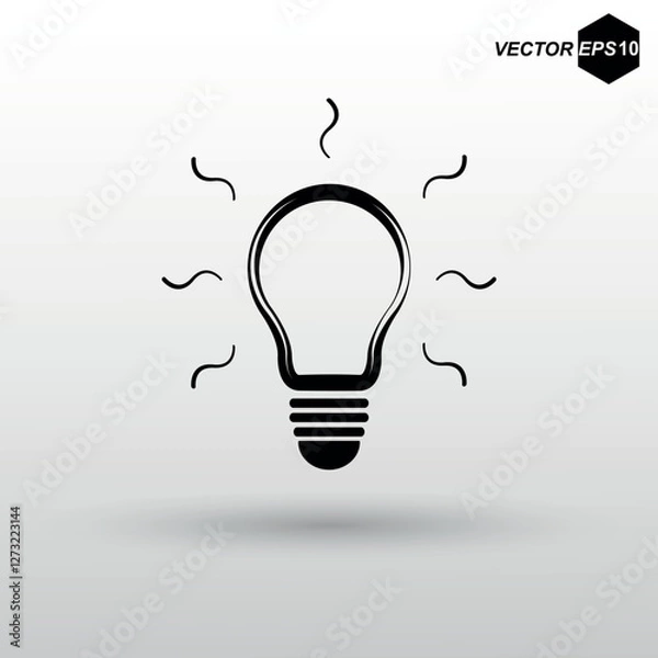 Obraz Icon lamp. EPS 10. Vector illustration