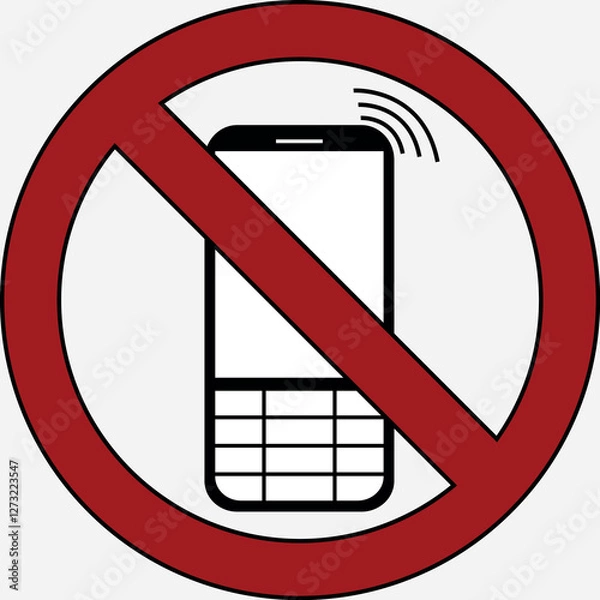 Obraz No phone vector sign