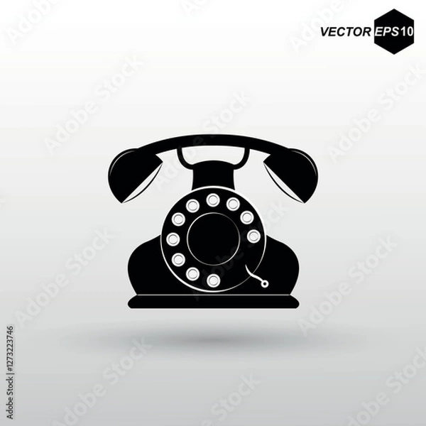 Obraz Retro phone icon. EPS 10. Vector illustration