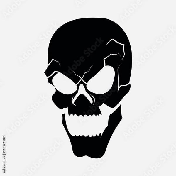 Obraz Illustration of the skull. Vector illustration