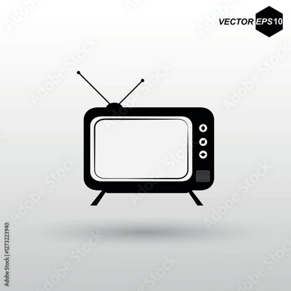 Obraz Retro TV icon. EPS 10. Vector illustration