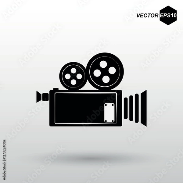 Obraz Video camera icon. Vector illustration
