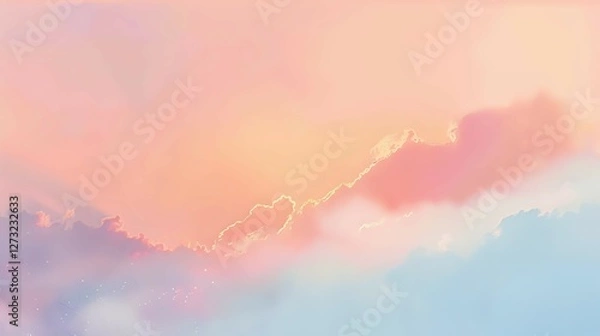 Obraz Pastel Sky: Dreamy Cloudscape