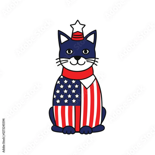 Obraz 4th July vector elements illustration