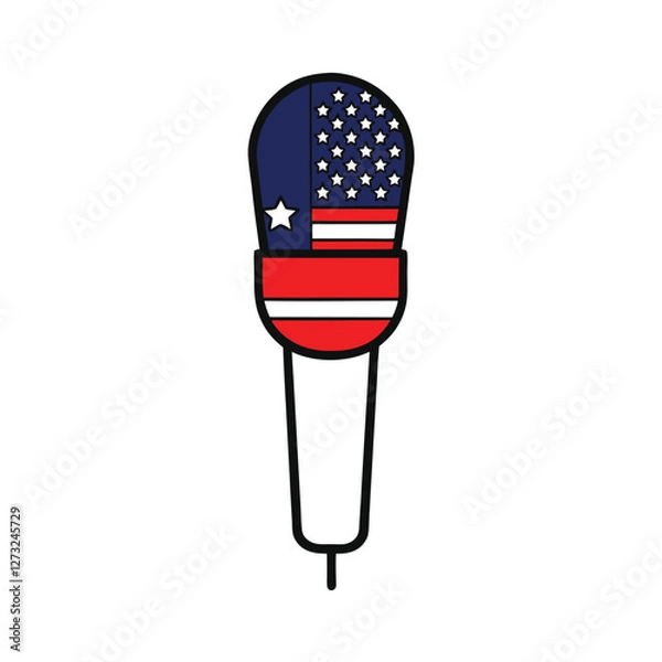 Obraz 4th July vector elements illustration