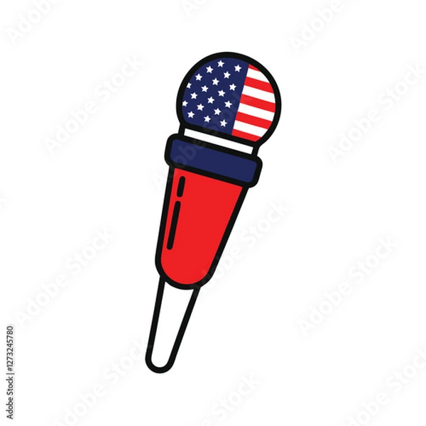 Obraz 4th July vector elements illustration