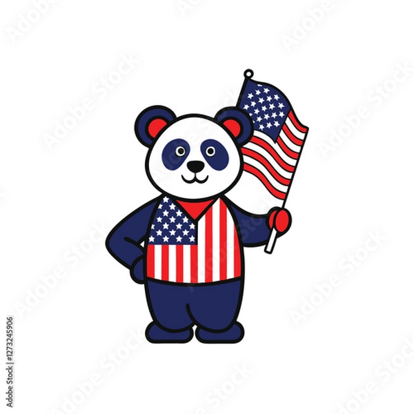Obraz 4th July vector elements illustration