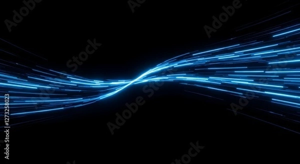Fototapeta speed ligth lines in black background