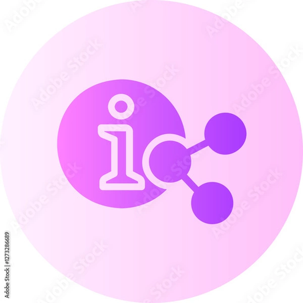 Fototapeta Share gradient icon
