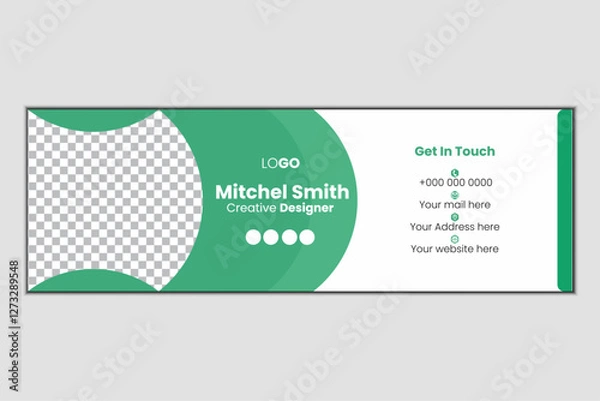 Obraz Corporate and minimalist email signature design 