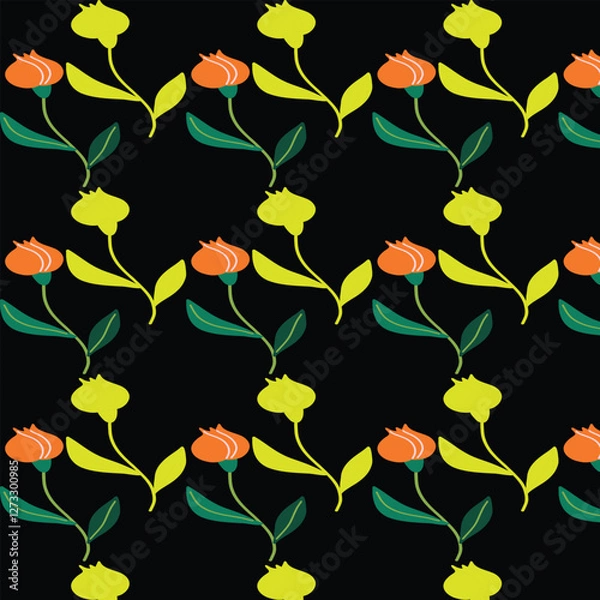 Fototapeta seamless floral pattern