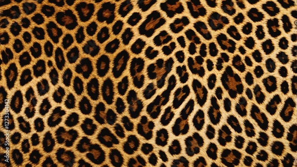 Fototapeta Leopard tiger skin seamless pattern texture print background