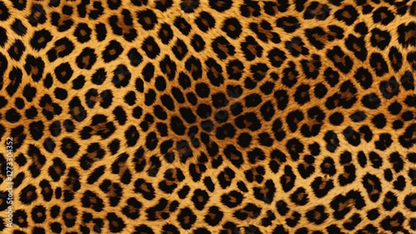 Fototapeta Leopard tiger skin seamless pattern texture print background