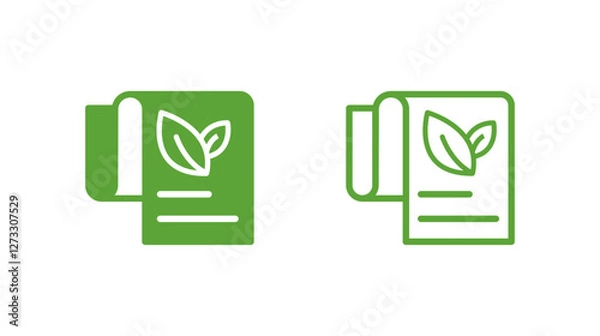 Obraz tylish Eco-Friendly Document Icon for Design Projects