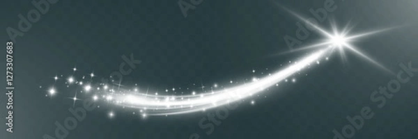 Fototapeta Shining magical wavy light lines. Magical elements templates for illustration.	
