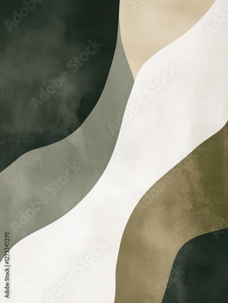 Obraz Minimalist Abstract Organic Shapes