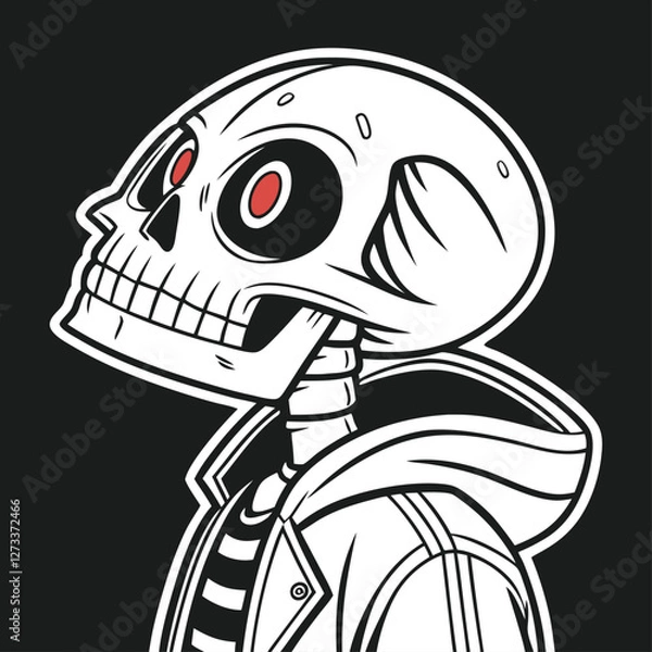 Fototapeta Unleash the Mystic Skulls: Explore Edgy and Unique Skull Illustrations for Bold, Abstract, and Expressionist with T-Shirt Designs.