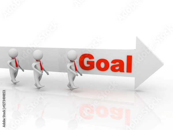 Fototapeta 3d rendering Business goal concept
