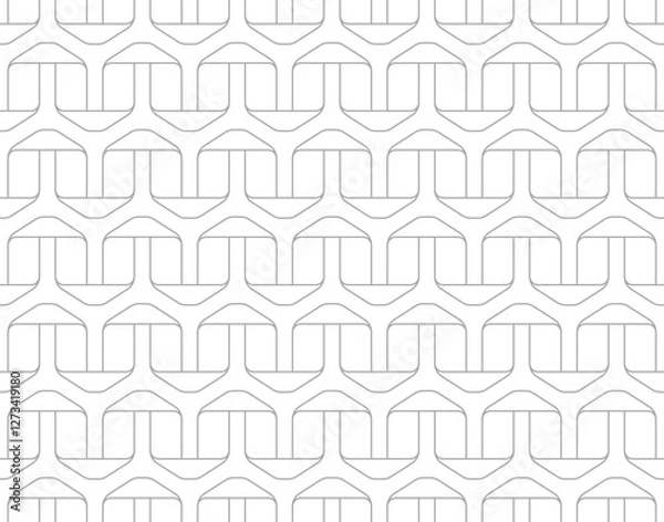 Fototapeta Vector modern seamless texture of line ribbons. Isolated on white background