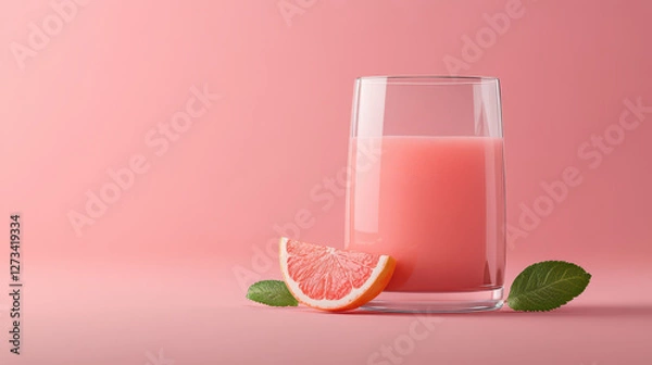 Obraz Vitamin-packed juice in a glass with fresh grapes and vibrant colors a healthy refreshing beverage choice