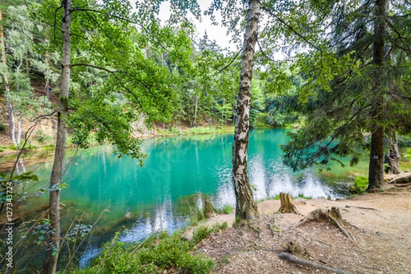 Obraz Kolorowe jeziorka w Rudawach Janowickich