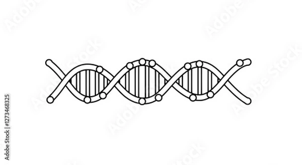 Fototapeta DNA's intricate helix: Illustrating the double helix structure, a core concept in genetics and molecular biology.