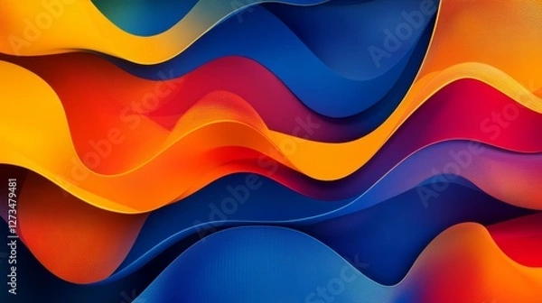 Fototapeta Colorful sport background. Abstract wave geometric color background with sport athletic style for world sport event.