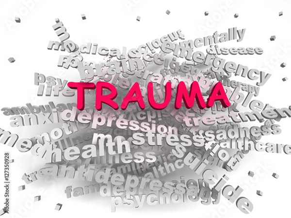Obraz 3d image Trauma word cloud concept