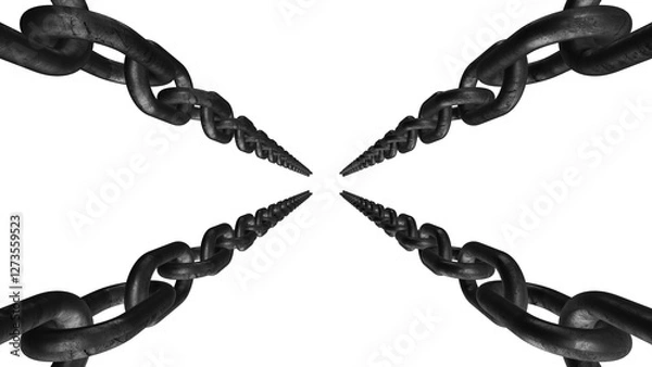 Obraz metal chain links