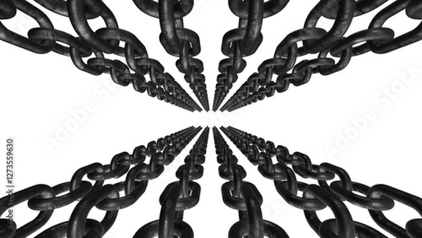 Obraz metal chain links