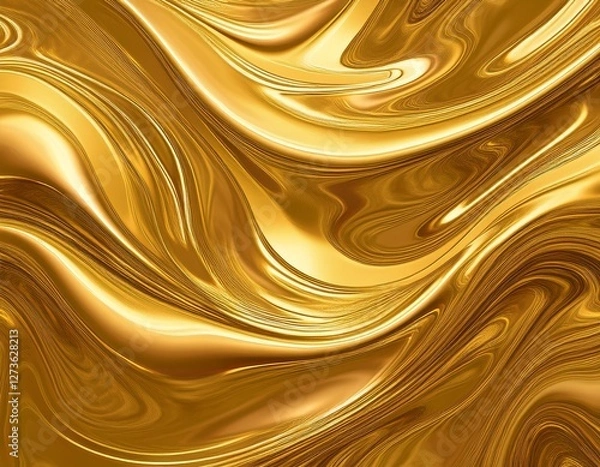 Obraz abstract background with golden waves