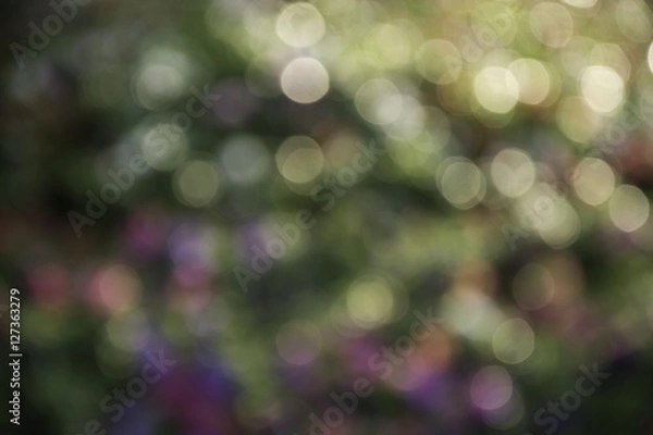 Fototapeta Abstract blur city park bokeh background, abstract colorful background