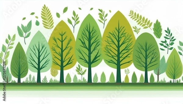 Obraz trees and leaves