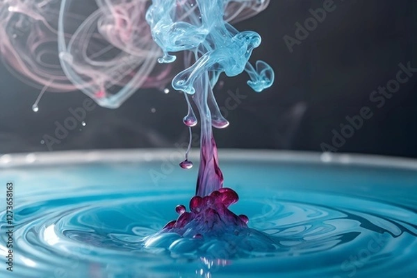 Fototapeta Swirling Colors of Ink Create Unique Patterns in Water, Captivating the Viewer’s Imagination